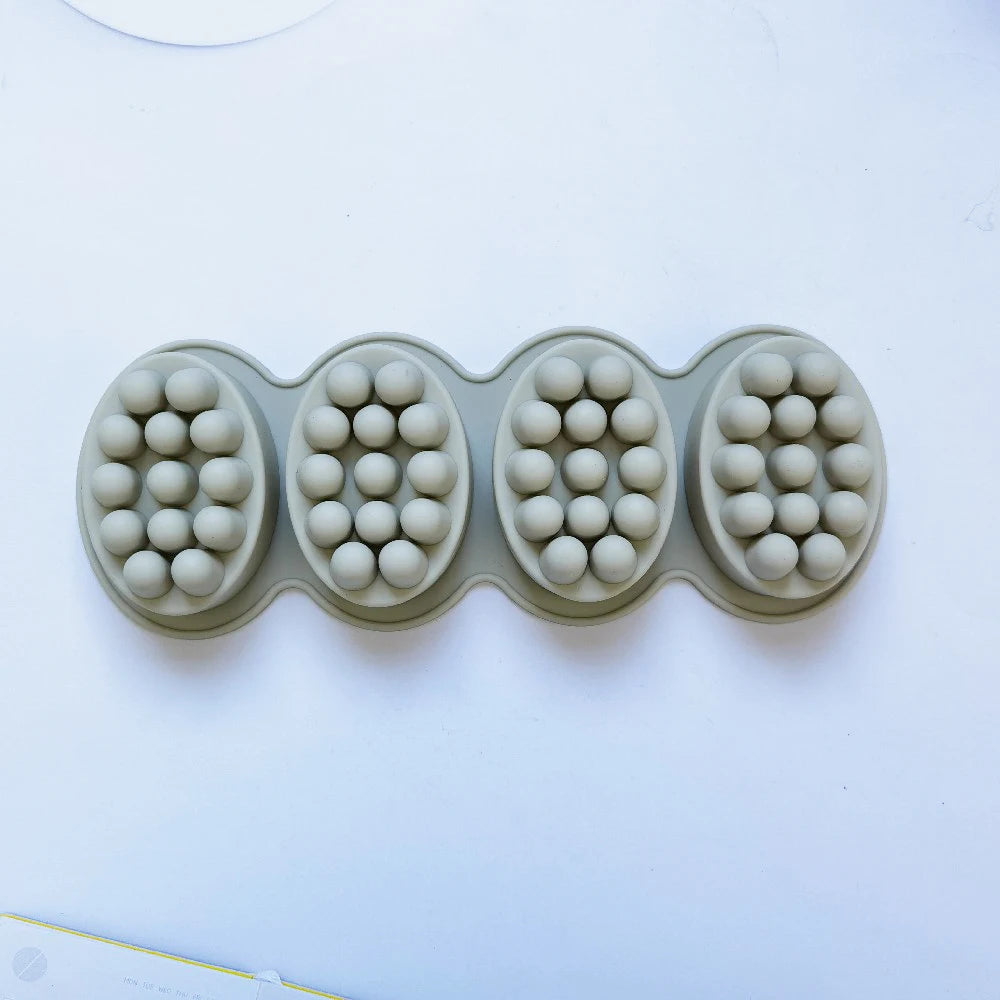 1pc 3D Silicone Soap Mold Massage Shape Mold for Massage Therapy Soap Making Tool Oval Spa Soap Mould Crafts Accessories