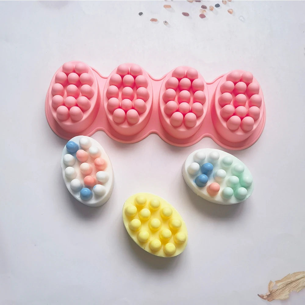 Silicone Soap Mold Massage Shape Mold for Soap Making